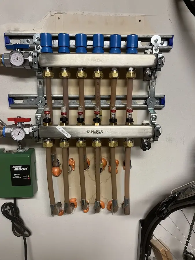 Plumber performing Gas Leak Detection at a residential property in Cinco Ranch